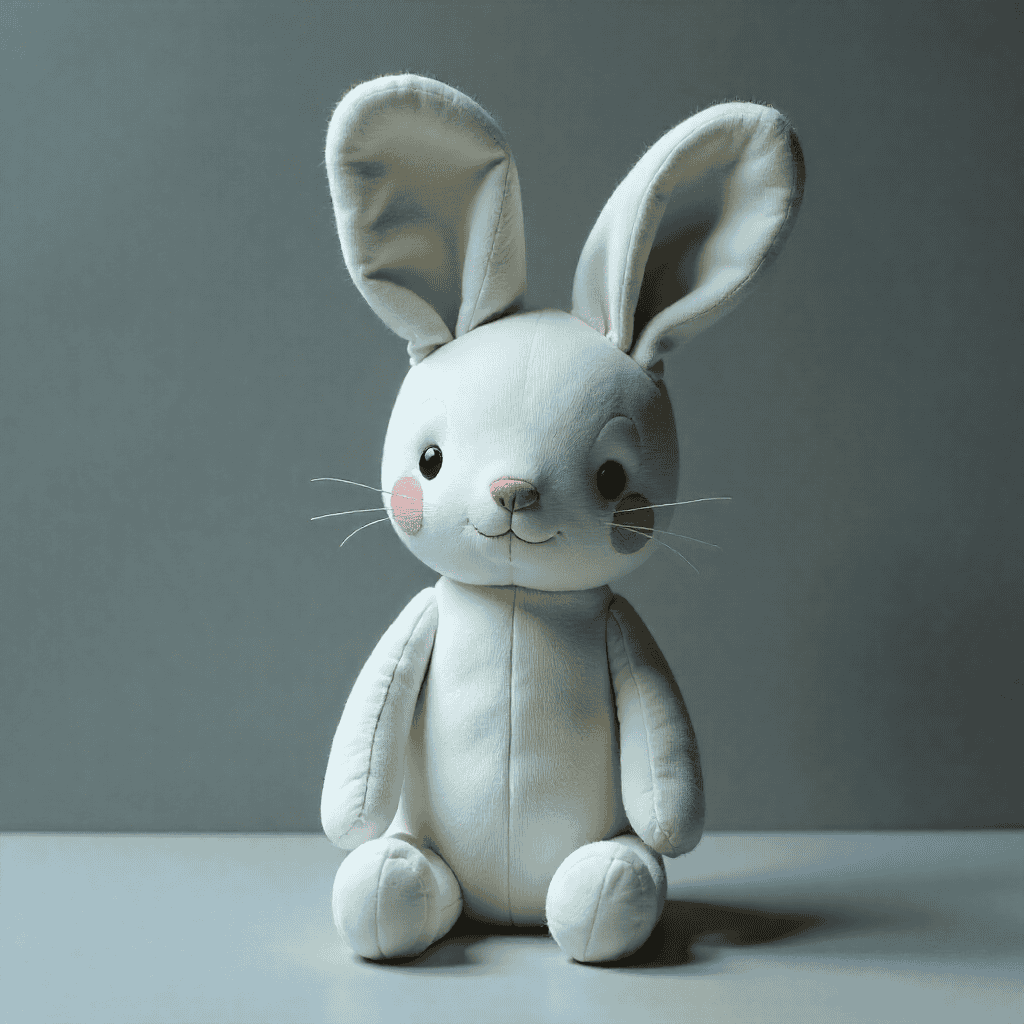 Soft plush bunny toy from Craftedshopar