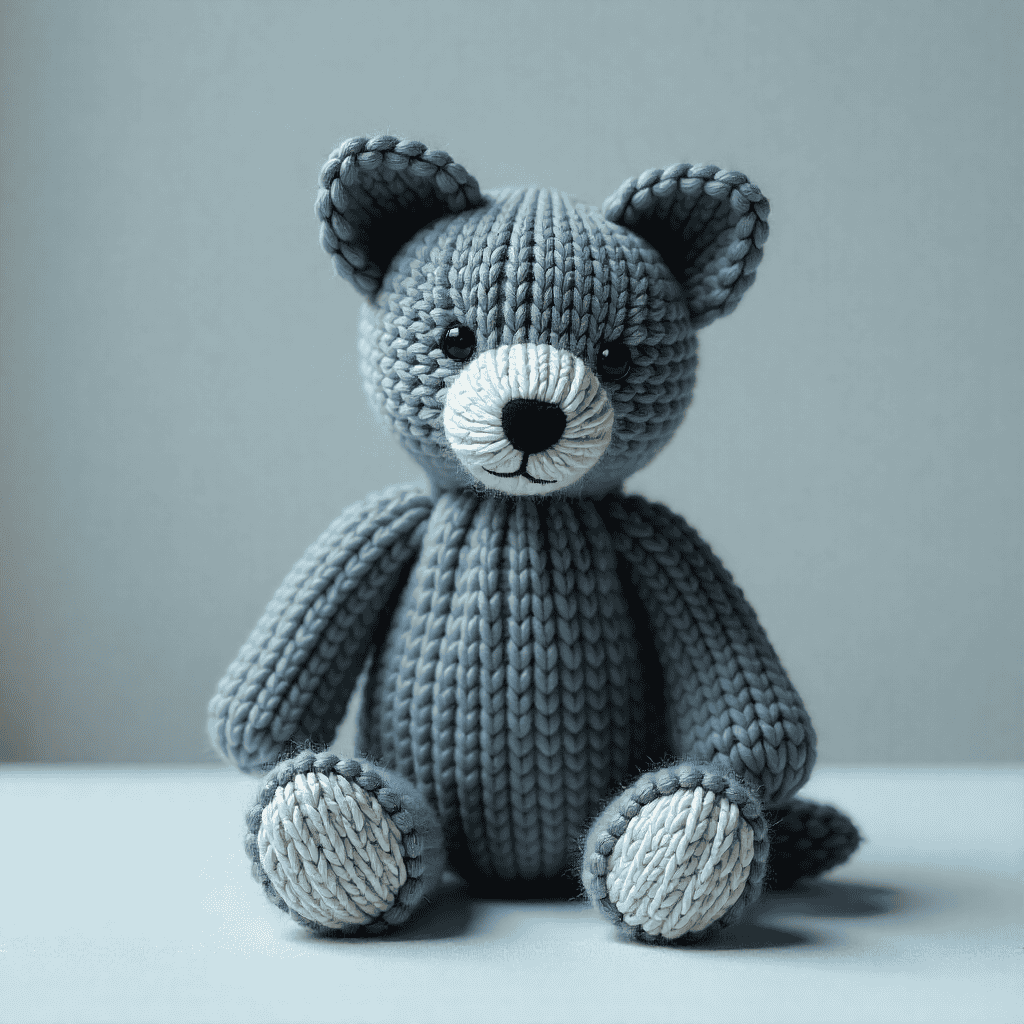 Cute fabric wolf toy from Craftedshopar